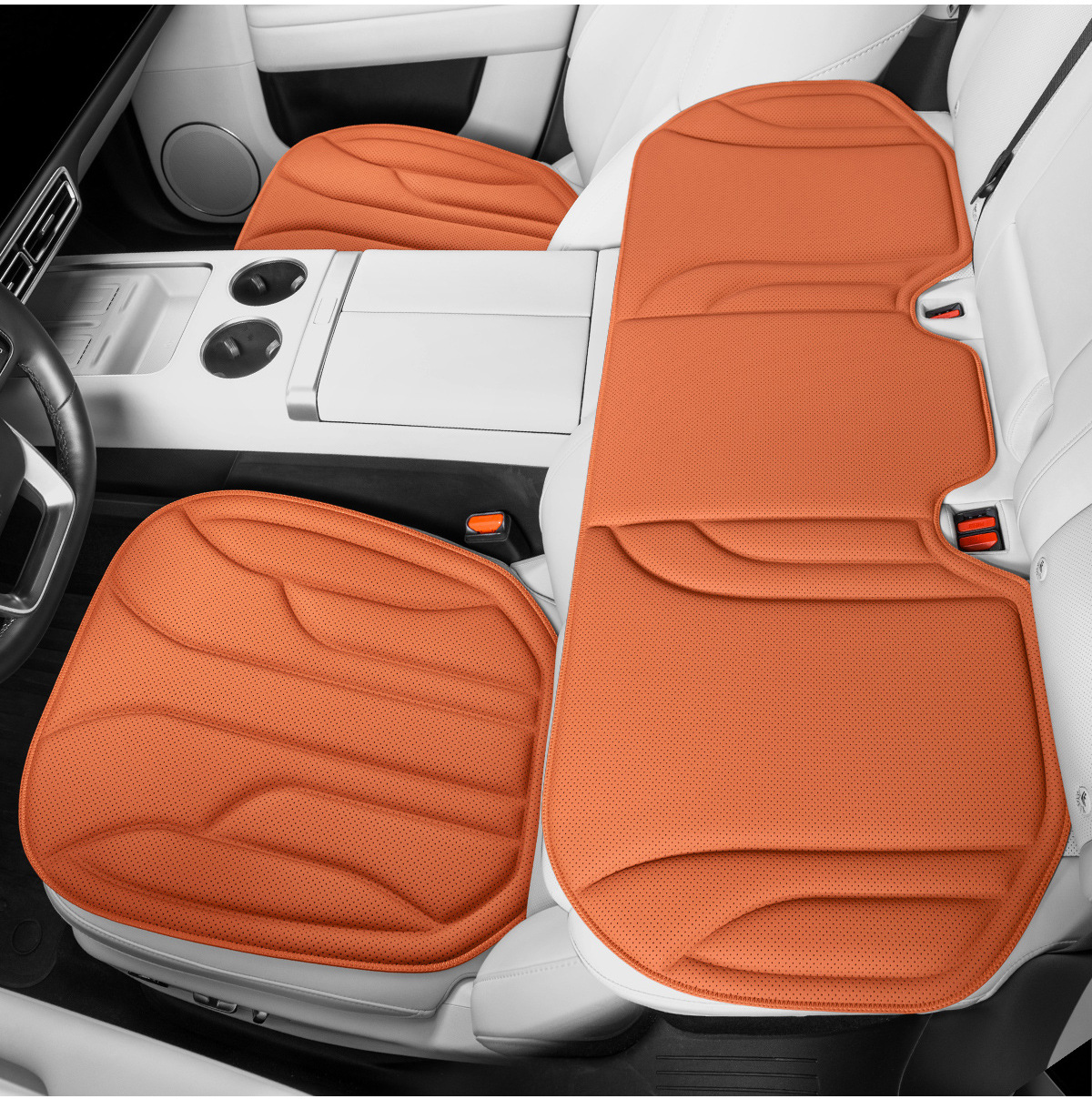 New Anti-Stain Leather Car Seat Cushion, Universal for All Seasons, Breathable, Non-Slip, Soft Latex Cotton Seat Cushion, Manufacturer Wholesale