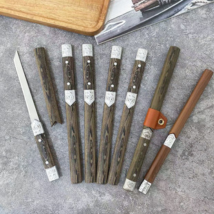 New Stainless Steel Pen Knife Camping Mountaineering Outdoor Portable Knife Creative Small Straight Knife Household Fruit Knife