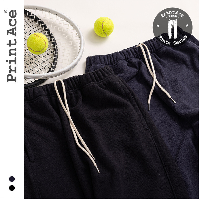 Super Heavy thick needle French terry cloth City Boy style moderate loose trousers 6303