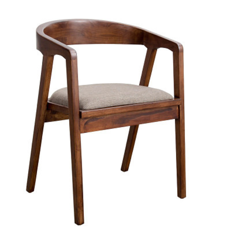 Silla de barril semicircular de madera maciza completa
