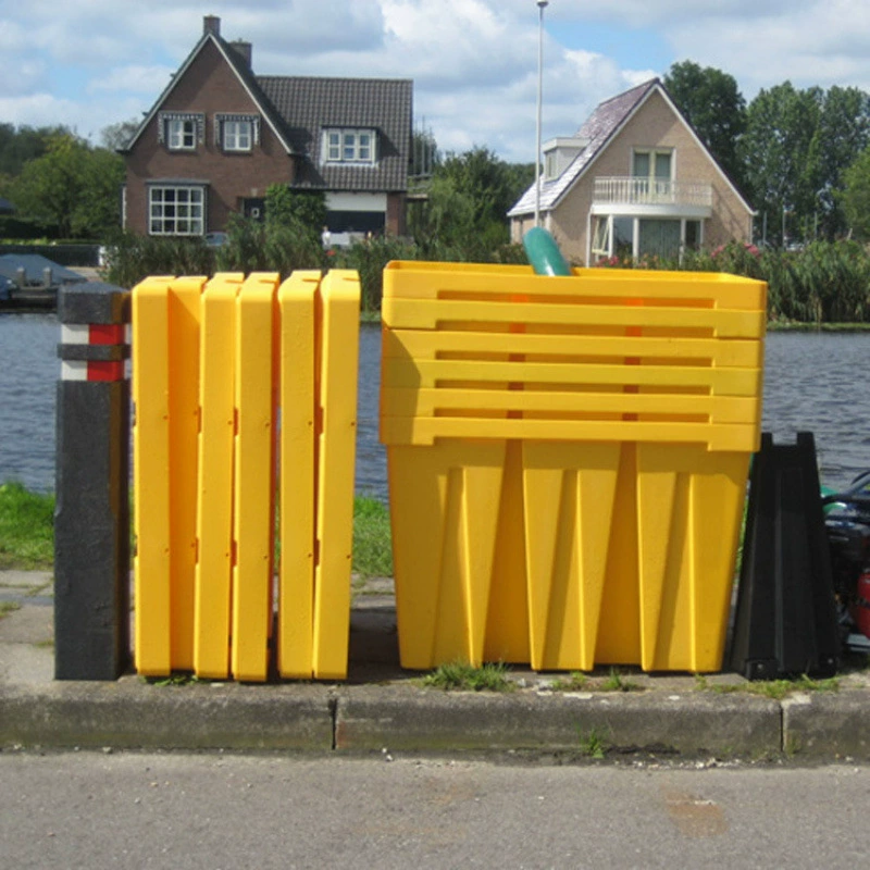 Желтый водонаполненный контейнер для борьбы с наводнениями Pai Rong высотой 60 см, резервуар для хранения воды, водоотбойная поддамба.