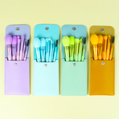 迷你8支化妝刷套裝 馬卡龍軟毛化妝刷子彩妝工具美容刷全套