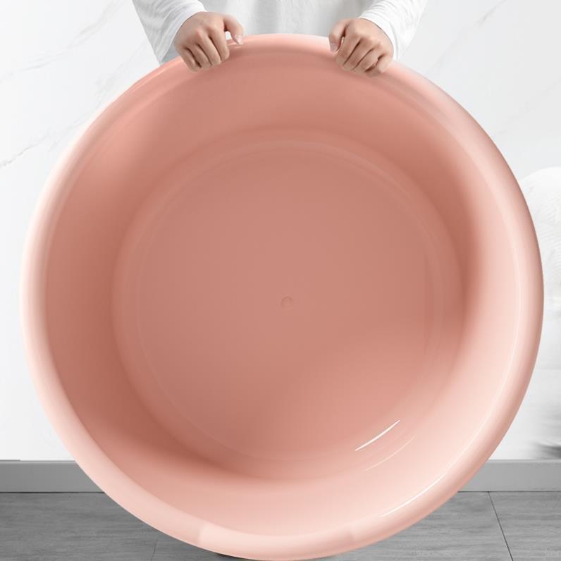 Thickened and Enlarged Laundry Basin, Bathroom Balcony Laundry Basin, Round Plastic Washbasin, Kidsren's Bath Basin