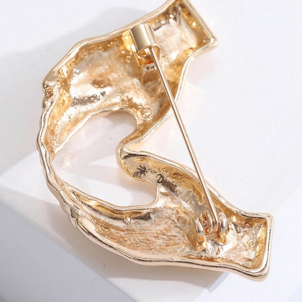 Vintage Damenbrosche Mit Perlen Kristall Und Emaille Blumen Design_voghion.com