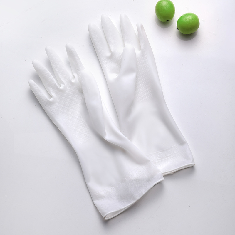 Longs gants de ménage imperméables en caoutchouc pour cuisine_voghion.com
