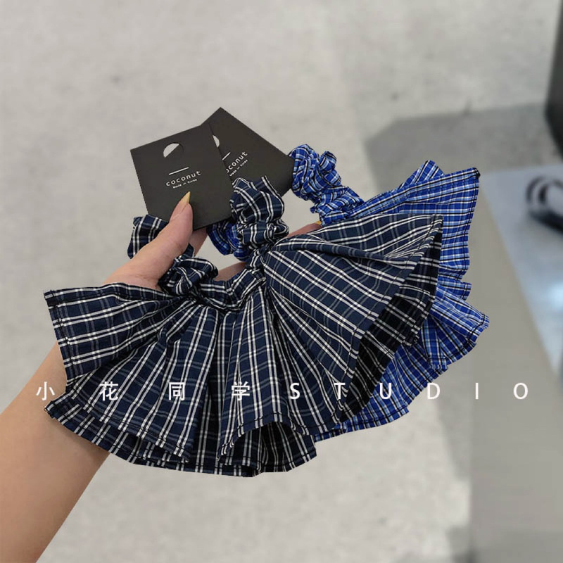 Korean Jewelry 2024 New Skirt Princess Skirt Navy Klein Blue Plaid Bow Hair Tie Hair Rope Headband Korean Jewelry 2024 New Skirt Princess Skirt Navy Klein Blue Plaid Bow Hair Tie Hair Rope Headband