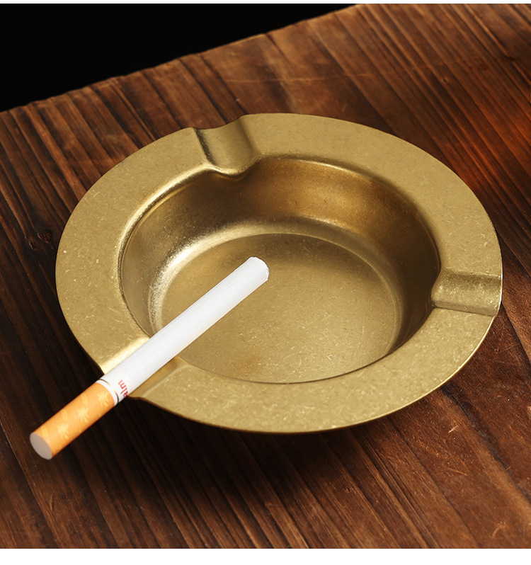 Retro Stainless Steel Ashtray for Hotel, Home, Living Room, Windproof, Elevated Ashtray for Bar, Restaurant, Ktv