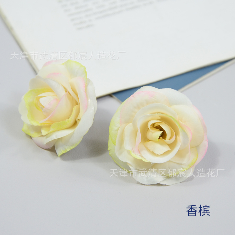貴妃バラの花頭模造小バラの花ウェディングフラワーコンフェッショナル装飾シルクフラワー素材パックフラワーボックス卸売|undefined