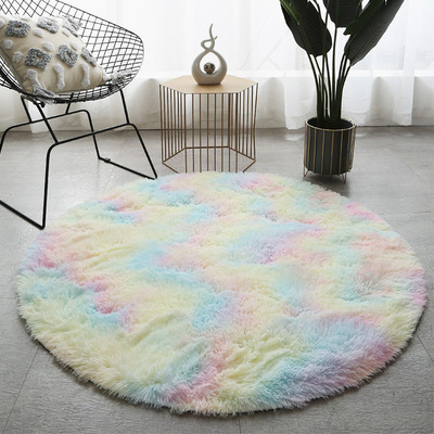 circular Silky carpet Mat Hanging basket Wicker chair cushion computer Seat cushion Hexagonal children Tent pad Making