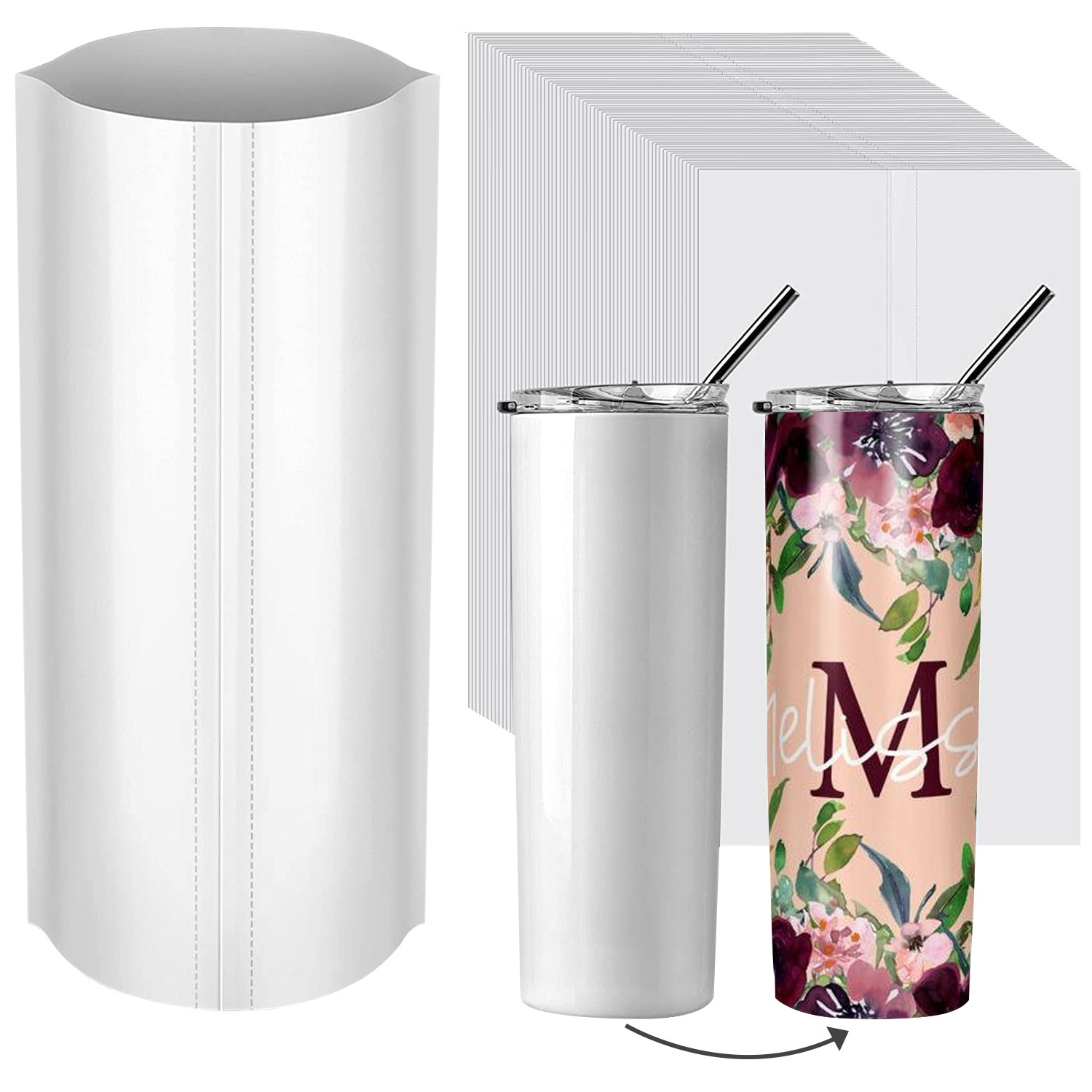 8x12 Inch Sublimation Heat Transfer Shrink Tube Band for mug