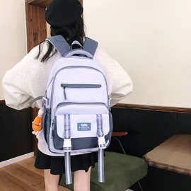 2024新款大容量双肩包女大学生背包男款书包时尚百搭款校园风ins