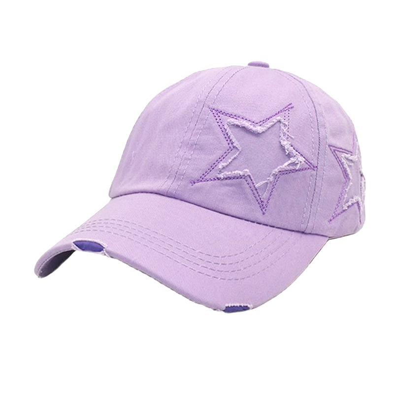 Women's Fashion Star Handmade Curved Eaves Baseball Cap display picture 10