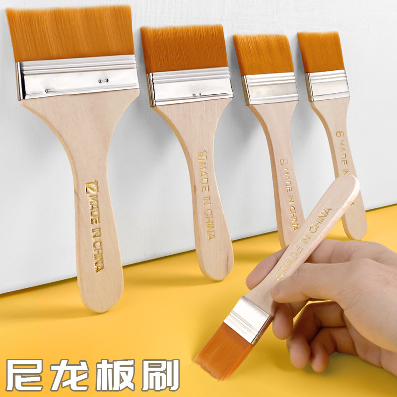 Nylon board brush wholesale gouache acrylic oil painting brush wall painting brush oil painting board brush single No. 3 brush No. 5 brush Nylon board brush wholesale gouache acrylic oil painting brush wall painting brush oil painting board brush single No. 3 brush No. 5 brush