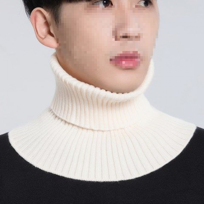 남자용 스카프 풀오버 가을과 겨울 따뜻한 목 보호 목 칼라 트렌디 다재다능한 장 가짜 칼라 니트 패션 울