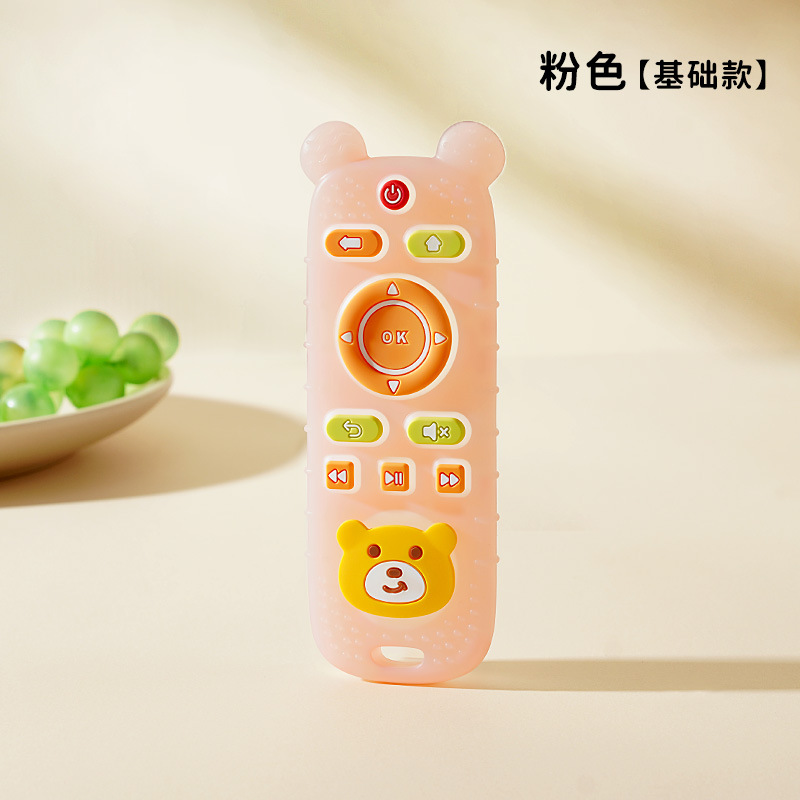 Control remoto goma de dientes para bebés palito de dientes para el apetito pequeño mes de edad goma de mordida 4 meses de silicona para bebés puede roer juguetes