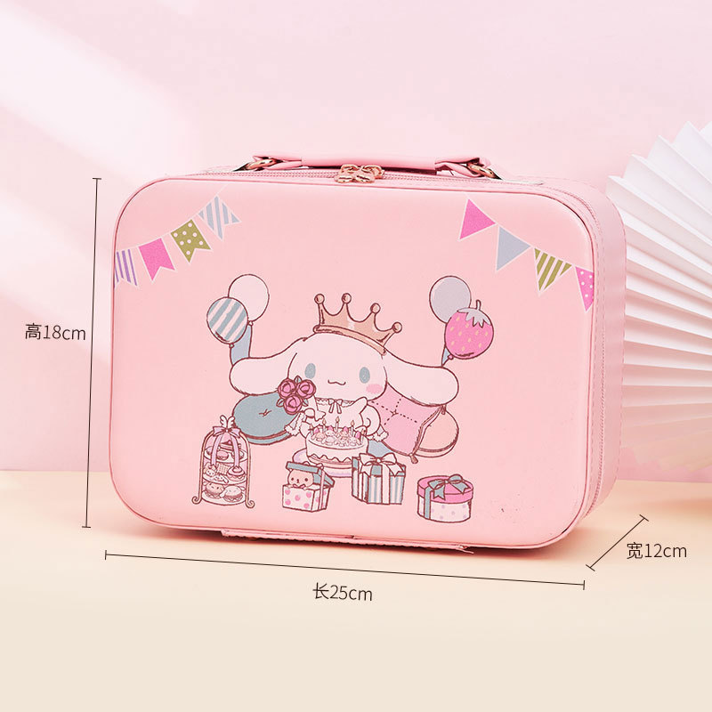 Estuche de cosméticos portátil Sanrio, estuche de cosméticos de gran capacidad, estuche de cosméticos portátil con dibujos animados de Kuromi