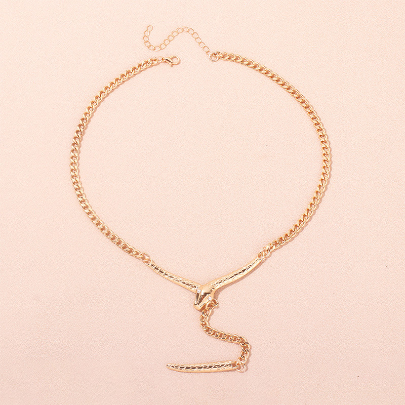 Fashion Snake Alloy Plating Metal Necklace
