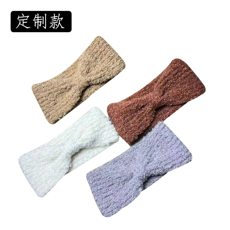 Demi-season brand keep warm solid color headband