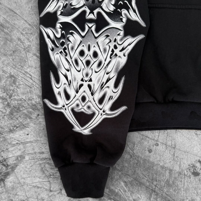 Felpa con cappuccio e zip cyberpunk Y2K – Felpa streetwear con stampa 3D e grafica futuristica | Giacca unisex retrò oversize (S-5XL)_voghion.com