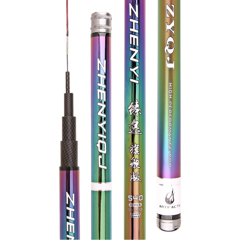 Tienda física modelo Tabla de pesca varilla estándar 28 ajustable 3,6 m 3,9 M 7,2 M 5,4 caña de pesca de carbono pesca principal varilla de pesca