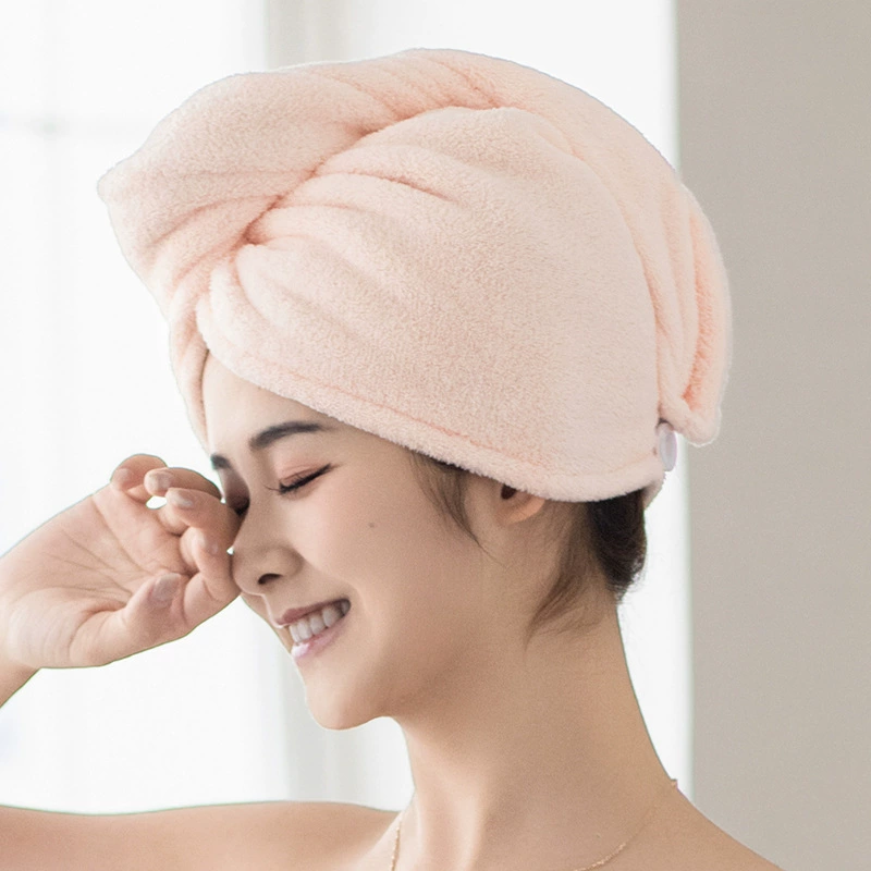Симпатичные полотенца вышитая шапка для сухих волос женская супер впитывающая быстрая сухая шапочка для душа милая девушка сухое полотенце для волос коралловый бархат набор из трех частей