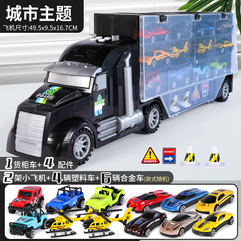 Día DE LOS NIÑOS juguete camión contenedor escena tema rompecabezas iluminación música educación temprana conocimiento del tráfico cognitiva regalo