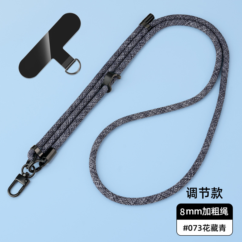 Cordón para teléfono móvil de 8mm, cuello colgante, mensajero, muñeca, eslinga de nailon resistente, cuerda anti-pérdida, longitud ajustable, espalda