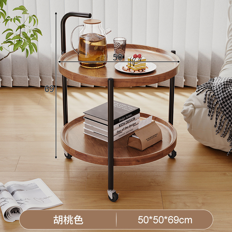 Mesas de té móviles de madera maciza, mesas de té pequeñas para el hogar, salones de té, armarios de té, ruedas universales, estantes para carros nuevos, balcones