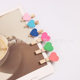 SOURCE Factory wholesale 3.5/3cm love wooden clip wooden cartoon small wooden clip color heart-shaped photo clip