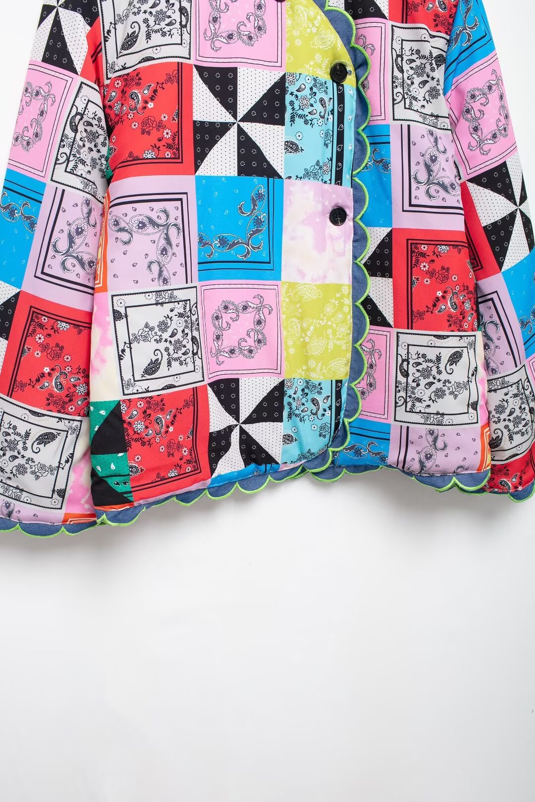 Women's clothing 2024 autumn/winter new street fashion top printed cotton jacket_voghion.com