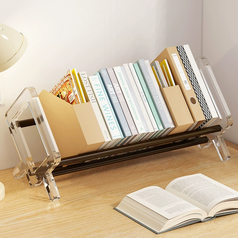 Акриловые настольные книжные полки для хранения книг подставка для офисных столов
