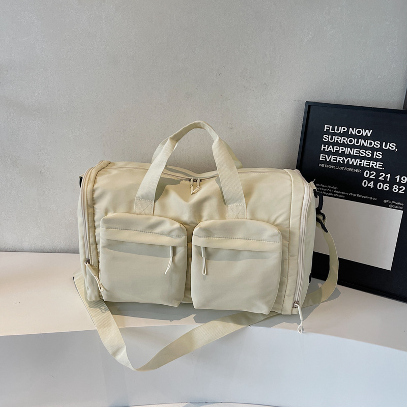 Bolsa de viaje liviana, almacén de zapatos independiente, bolsa de gimnasio de yoga portátil de gran capacidad, bolsa de equipaje de corta distancia para almacenamiento en viajes de negocios