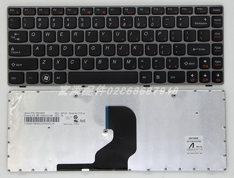 适用于 联想 Z460 Z460A Z460G Z465笔记本键盘 z450 Z465A Z465G