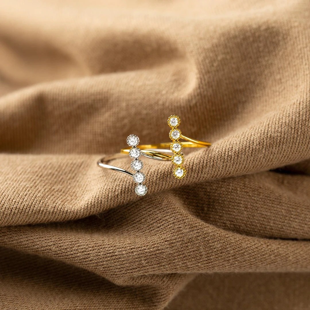 4g Weight Zircon Inlay Material Rings Classification 925 Sterling Silver Zircon Geometric Rings