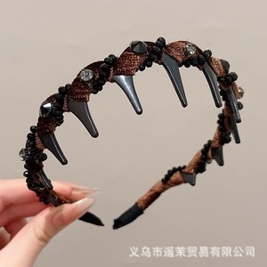韩系蓬松高颅顶发箍女2025新款波浪带齿洗脸防滑头箍发卡发饰头饰|undefined