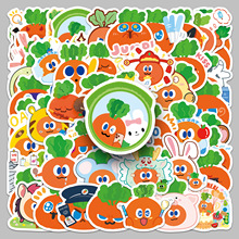 50张魔魔胡胡胡萝卜贴纸可爱五月天潮玩娃娃平板手机文具手帐贴纸