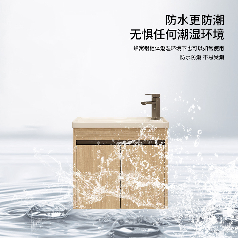 Mini hogar de color tronco ultra estrecho tipo pared tipo gabinete de baño combinado lavabo de cerámica profundizar lavabo de baño