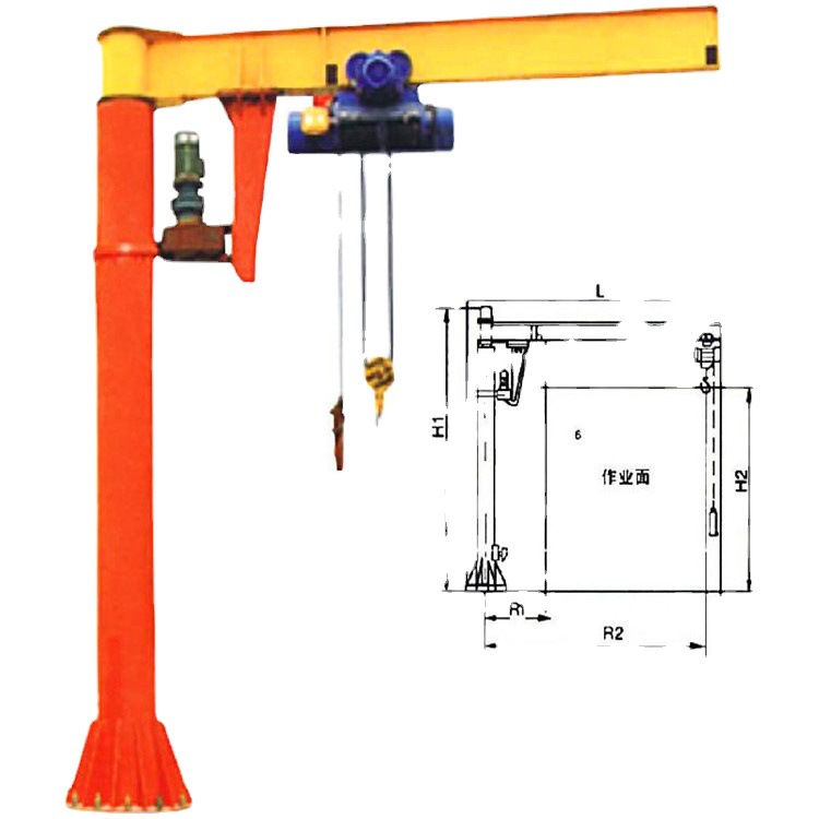 制造1吨2吨3吨5吨悬臂式起重机 360度旋转1T悬臂吊 移动悬臂吊