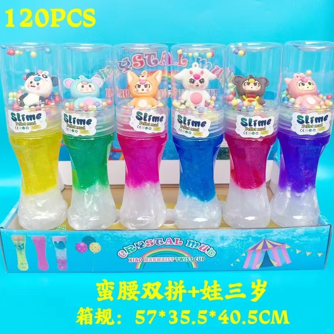 Helado de cintura salvaje transfronterizo más muñeca Stitch arcilla de cristal de dos colores arcilla de cristal de dos colores hecha a mano creativa arcilla de descompresión image 1