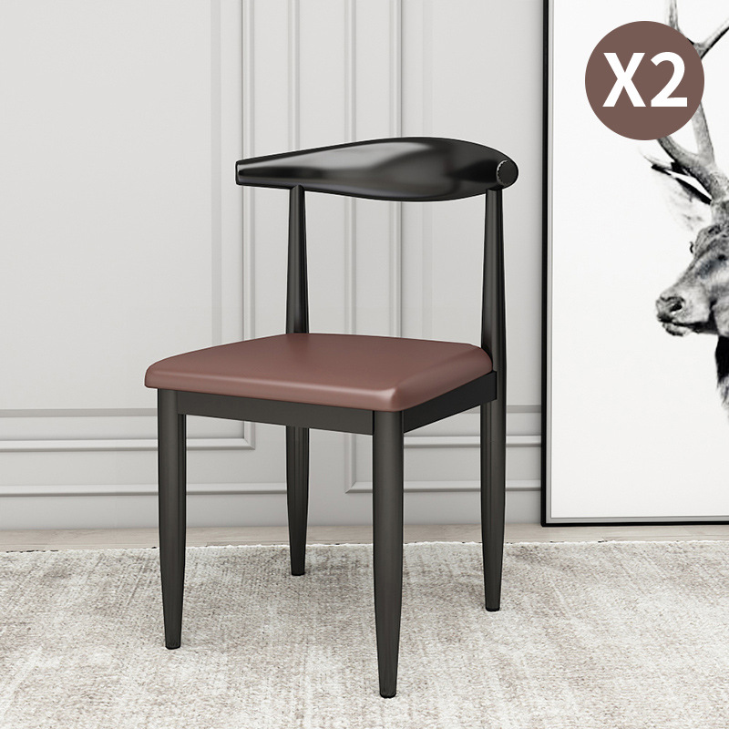 Mesa de comedor silla de lujo ligera silla de cuerno casera respaldo escritorio para aprender maquillaje simple silla de negociación especial de restaurante moderno