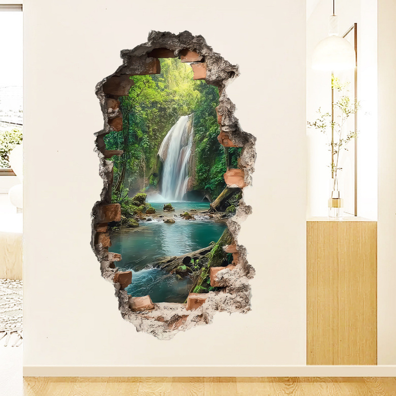 3d landskap väggdekal för vardagsrum och sovrum heminredning_voghion.com