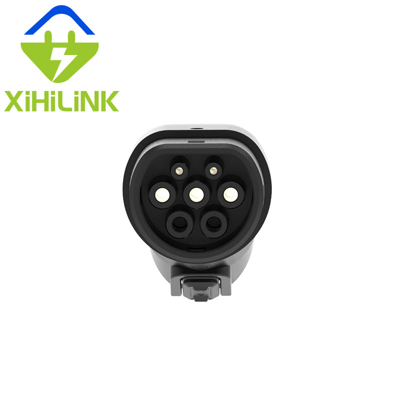 Tesla Gun-Style Connector to European Standard Ac Charging Station Adapter, Car Ev Adapter Connector, Electric Vehicle Conversion Head