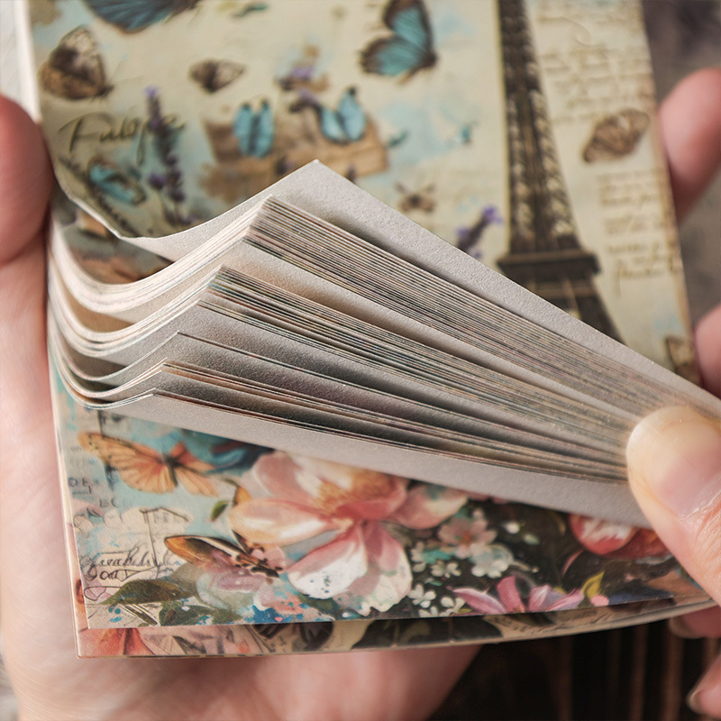 Chunshan campo retrógrado material de papel de cuentas DIY cuentas de mano fondo papel decorativo no adhesivo collage libro de notas