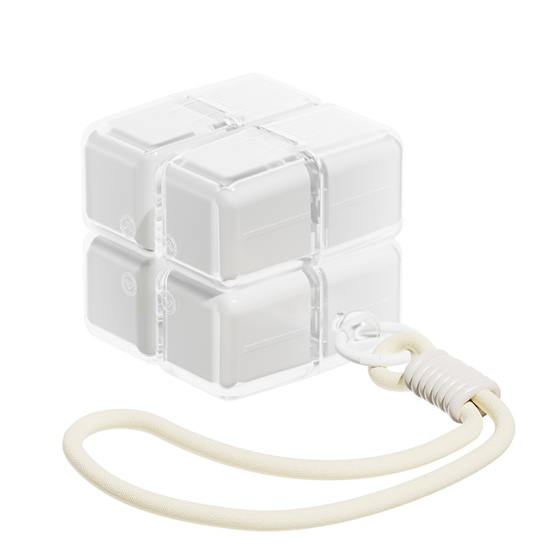 Caja de medicamento de cubo magnético de absorción personalizada portátil con cuerda de suspensión, caja de paquete, caja de almacenamiento de medicamentos de tres comidas al día