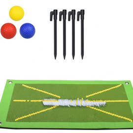 跨境新款Golf Training Mat 高尔夫打击垫便携式挥杆练习垫练习器