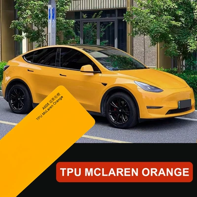 Tpu Car Body Color Change Film Paint Protection Film Self-Adhesive Film Ppf Mclaren Orange Self-Healing Car Wrap Film (Car paint protective film) - imported-tpu-mclaren-orange-152cm-15m-60inch-600inch