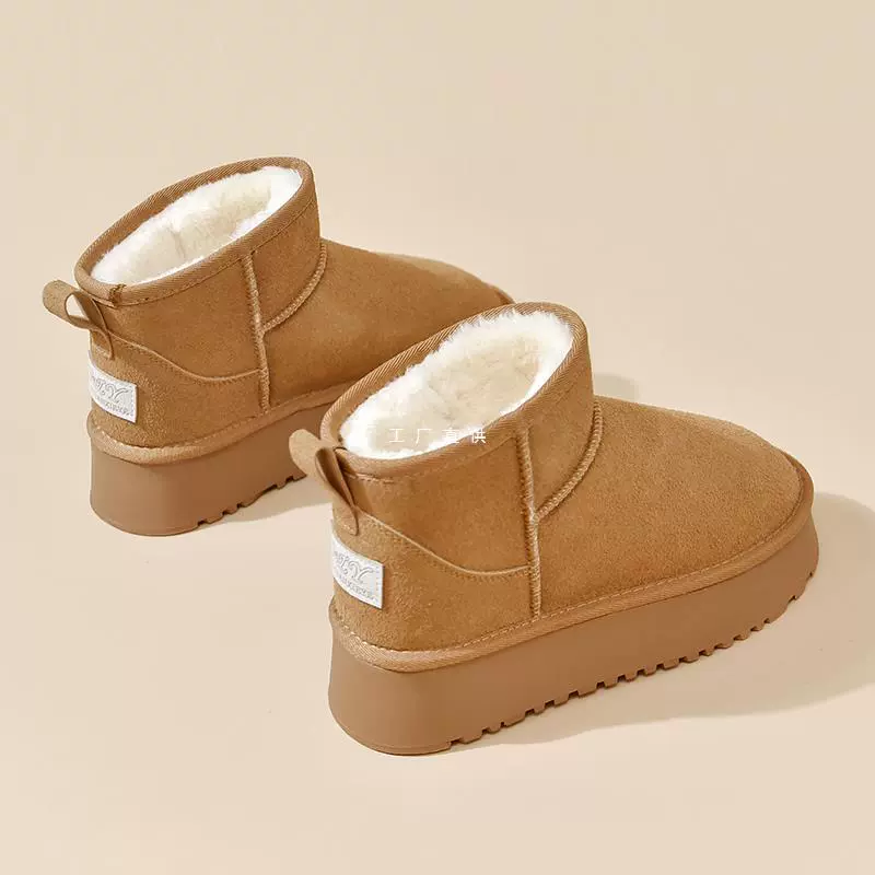 Warm boots platform, high shoes, 2025 years