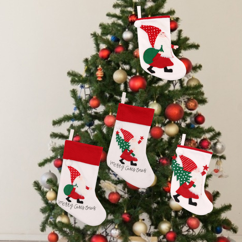 Christmas cross-border new decorative supplies for the elderly, Christmas socks, creative plush dolls, gift socks, creative cartoons