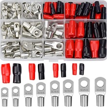 跨境专供120pcs窥口铜管端子SC接线端子60PCS+60PCS软护套组合