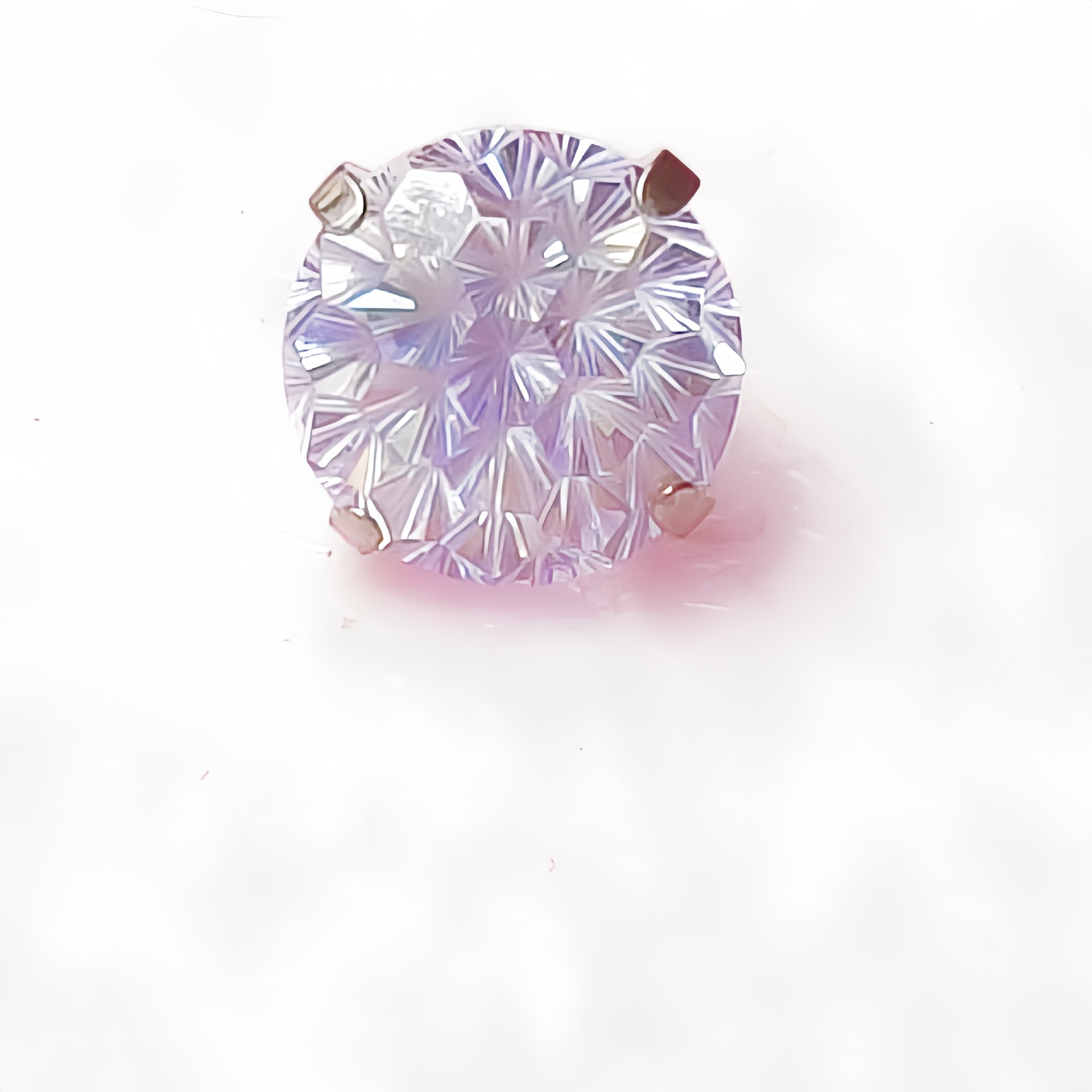 F136 Titanium Internal Thread Pointed Bottom Sandwich Gradient Fireworks Zirconium Ear Bone Stud Earring - G23 Titanium Alloy Body Piercing Jewelry detail image 7
